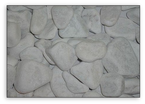 Extra large white pebbles